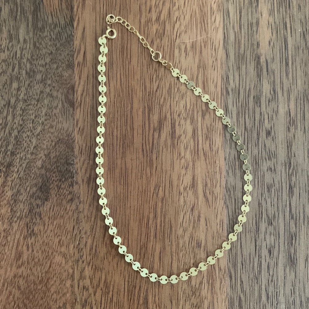 14k gold plated choker necklace